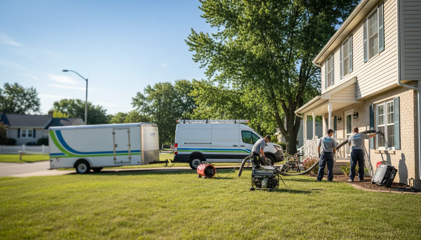 Flooded Basement Restoration And Cleanup With Repair in Spencer, IN near me